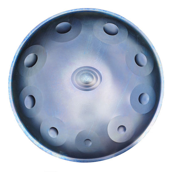 Handpan bleu, gamme B2 hijaz, frequence 432hz, frequence 440hz, hang drum